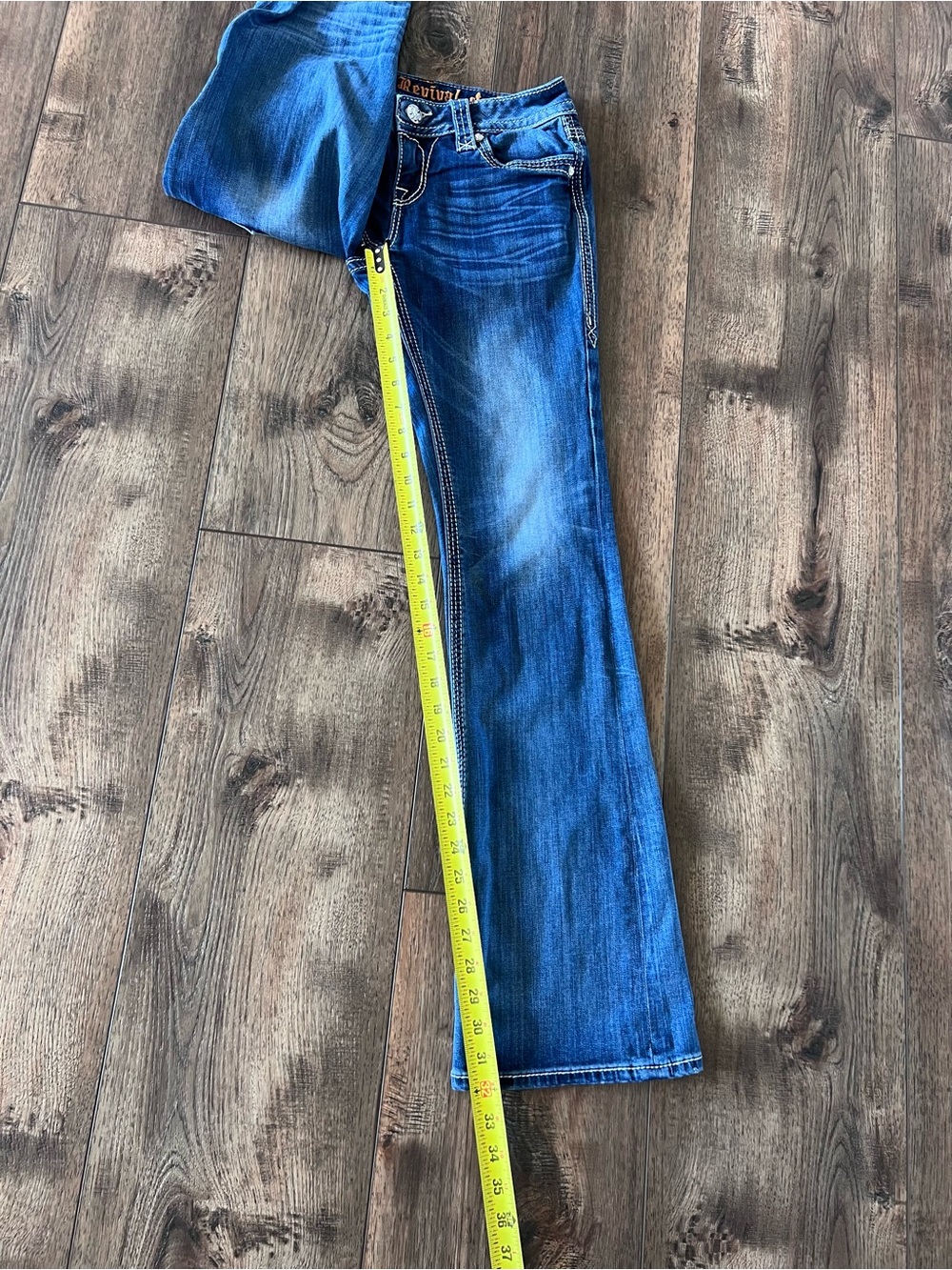 Rock Revival Women’s Arlene Blue Boot Cut Jeans Medium Wash Size 28 - Picture 10 of 16